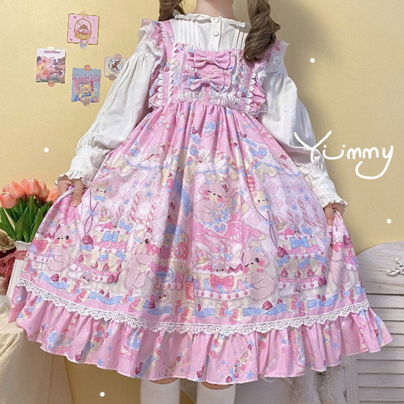 Summer Victorian Clothing - Kawaii Lolita Dress Strap JSK Dress