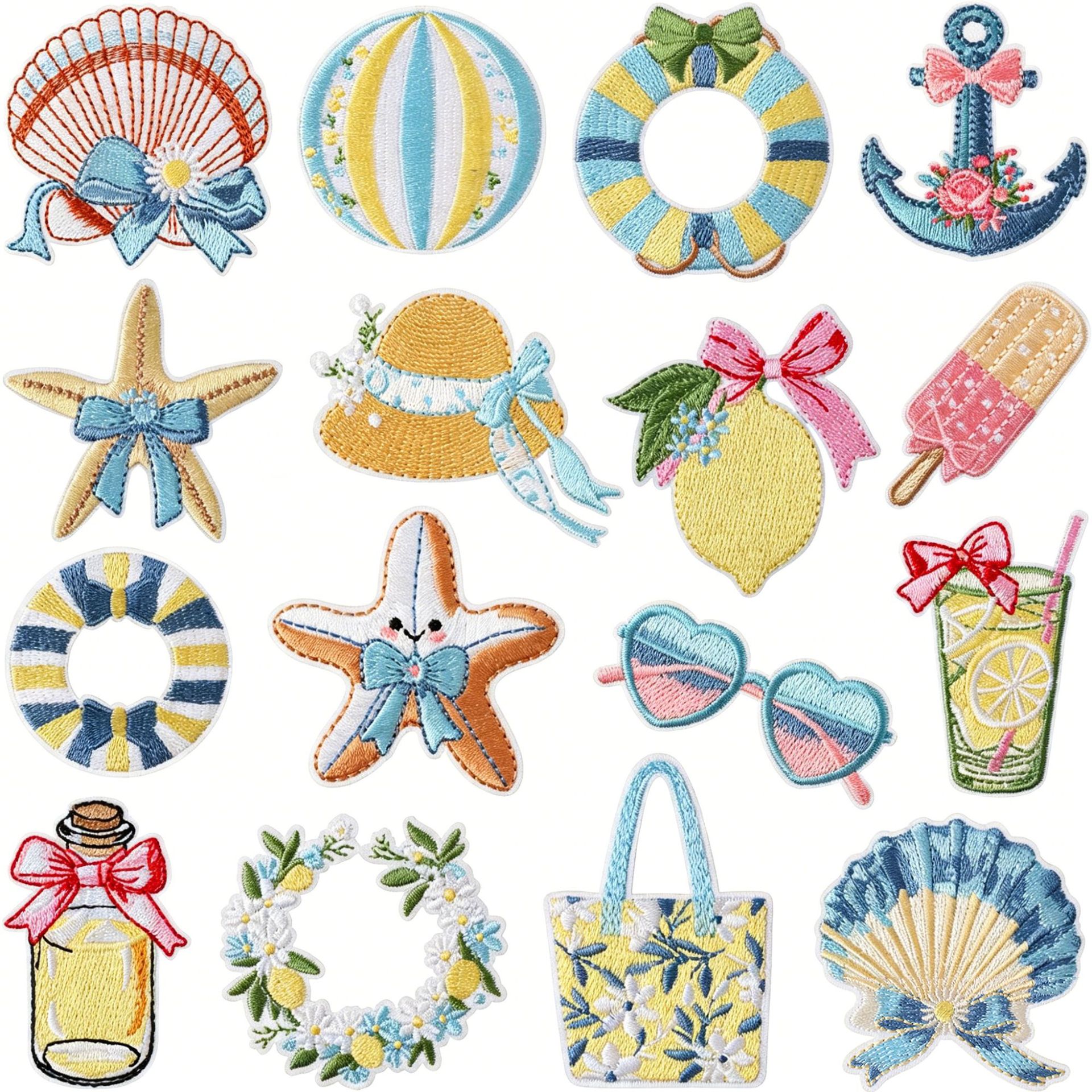 Summer Clothing Pictures - Summer Beach Style Embroidered Iron On