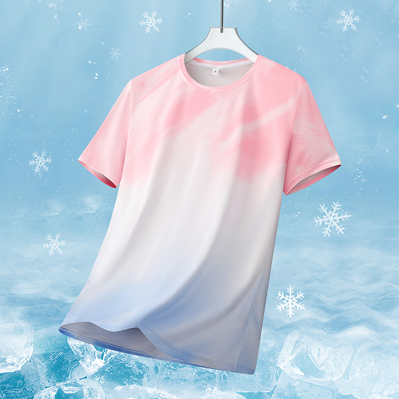 Summer Gym Clothing - Women's Gradient Quick-drying Sports Short Sleeves