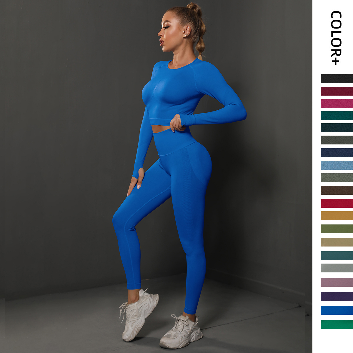 Summer Yoga Clothing - 2Pcs Women Sets Energy Seamless Gym