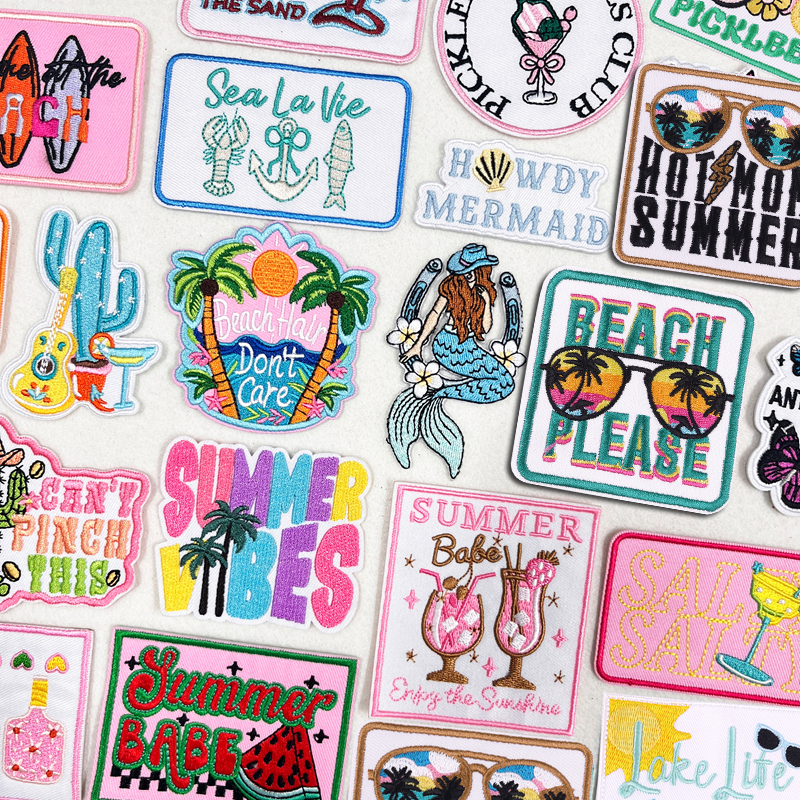 Summer Clothing Pictures - New Cartoon Sunglass Mermaid Patches Iron
