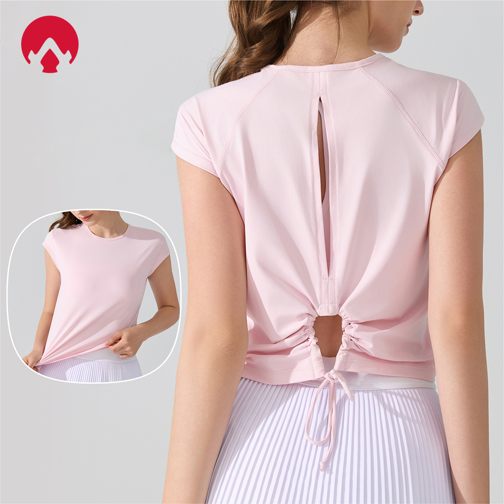 Summer Yoga Clothing - Women's Sports Top Beautiful Back Short-Sleeve