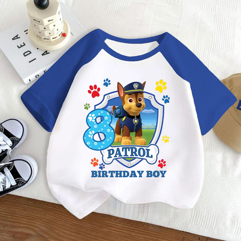 Summer Clothing Gifts - Paw Patrol Splicing Design T-shirts Boys