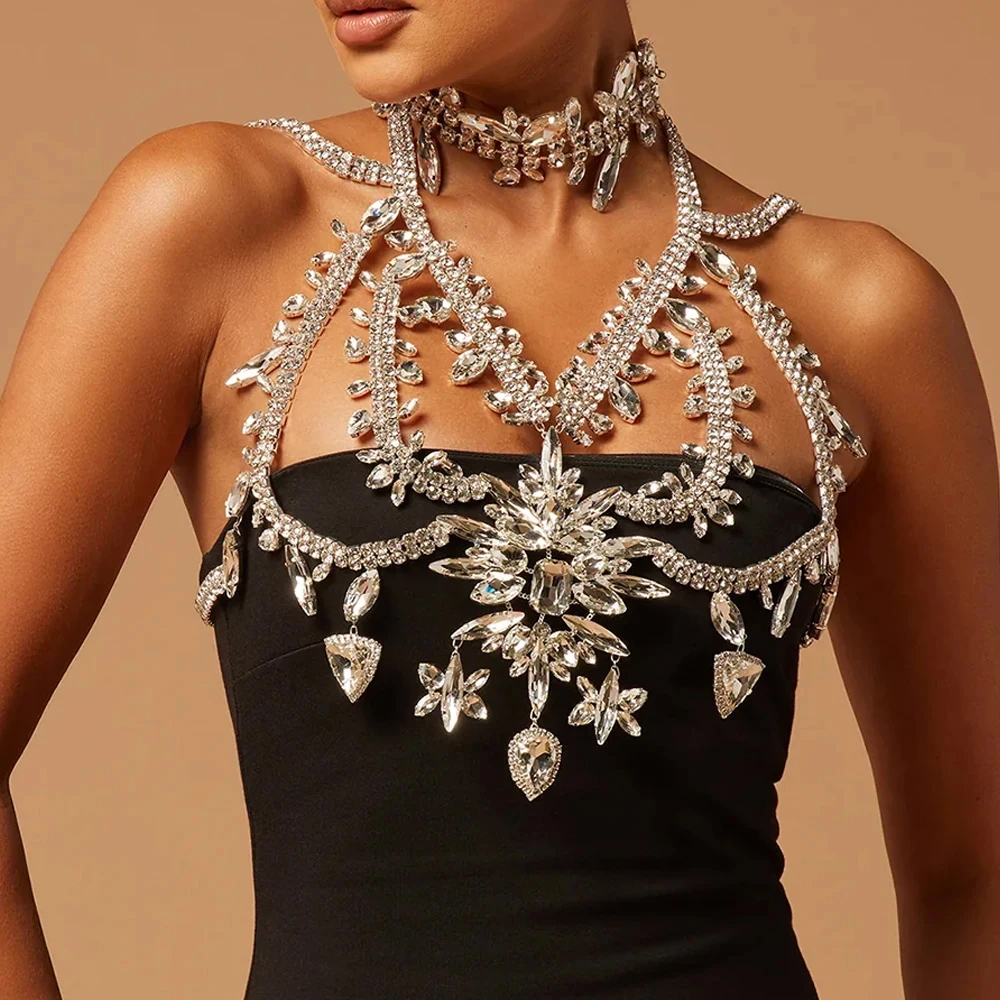 Summer Clothing Gifts - Summer Exaggerated Crystal Bra Vest Dress