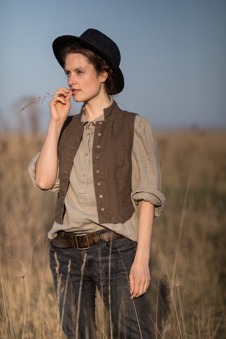 Ladies Victorian Waistcoat Lin - Summer Victorian Clothing review and price