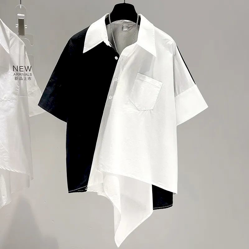 Oversized Shirts Women Patchwo - Summer Clothing Aesthetic review and price