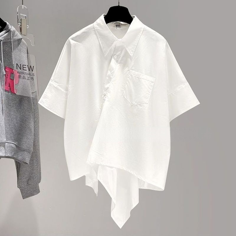 Oversized Shirts Women Patchwo - Summer Clothing Aesthetic review and price