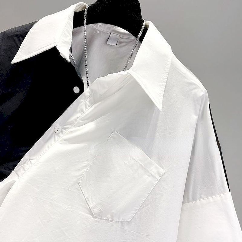 Oversized Shirts Women Patchwo - Summer Clothing Aesthetic review and price