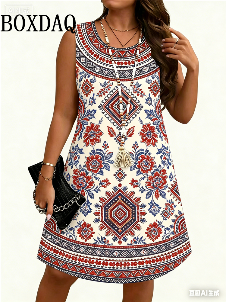 Ethnic Style Flowers 3D Print  - Summer Clothing Vintage review and price