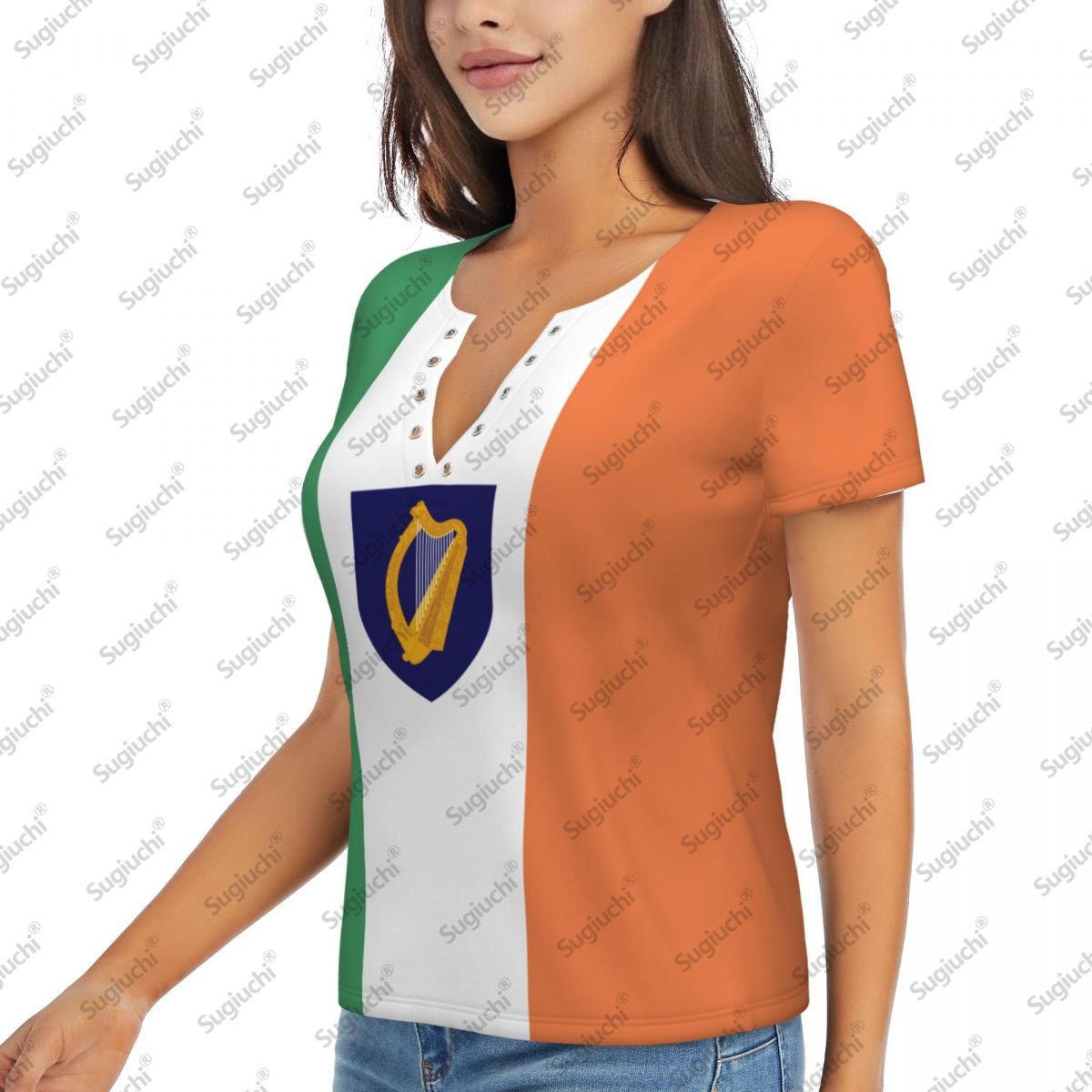 2025 Ireland Flag Sexy Deep V  - Ireland Summer Clothing review and price