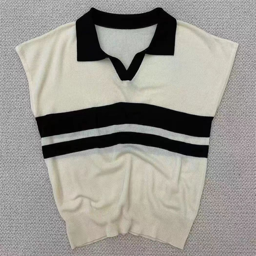 Polo Neck Solid Short Sleeve K - Summer Clothing Yarn review and price