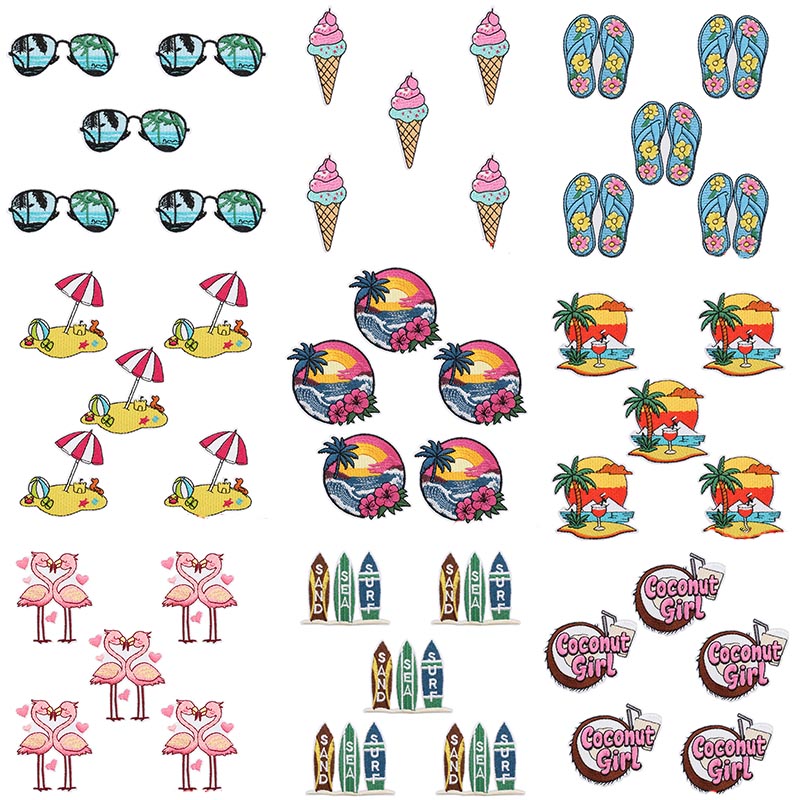 10PCS Summer Beach Wave Embroi - Summer Clothing Pictures review and price
