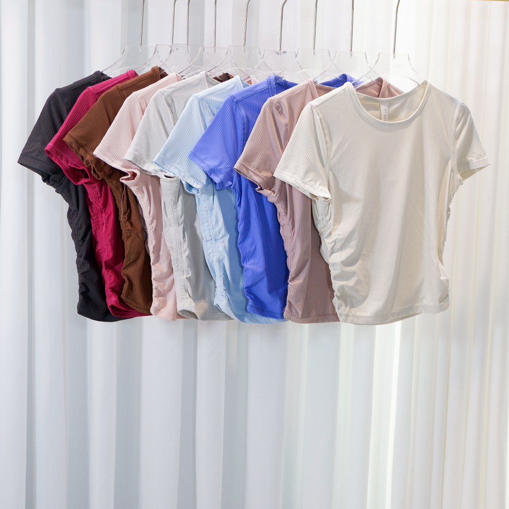 Waist-cinching Short Sleeve Sl - Summer Yoga Clothing review and price
