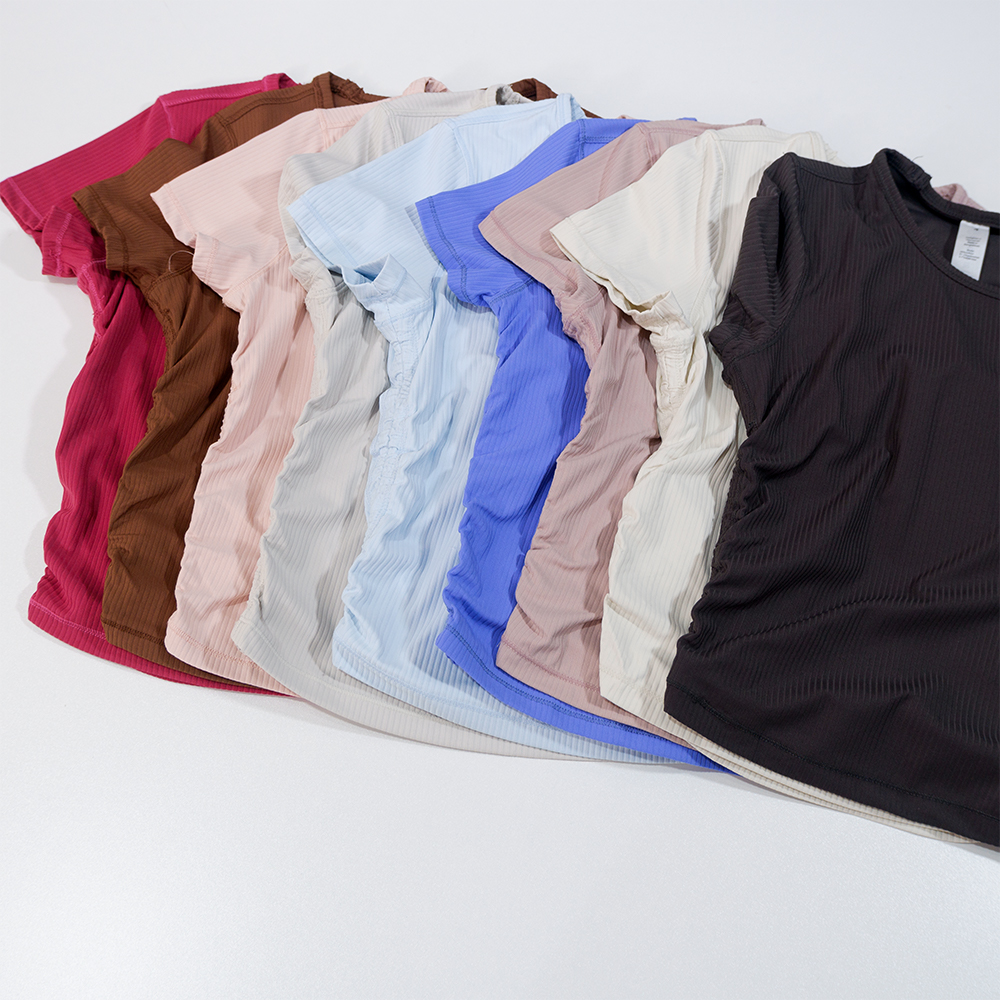 Waist-cinching Short Sleeve Sl - Summer Yoga Clothing review and price
