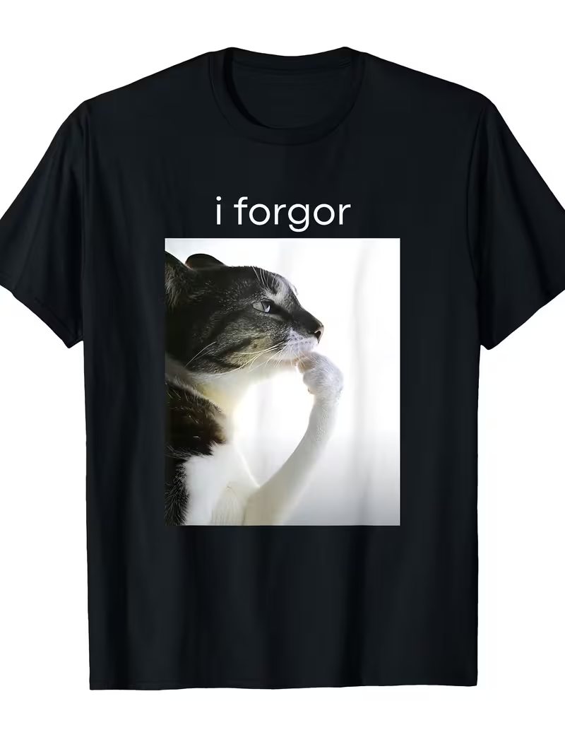 I Forgot The Cat Meme Picture  - Summer Clothing Pictures review and price