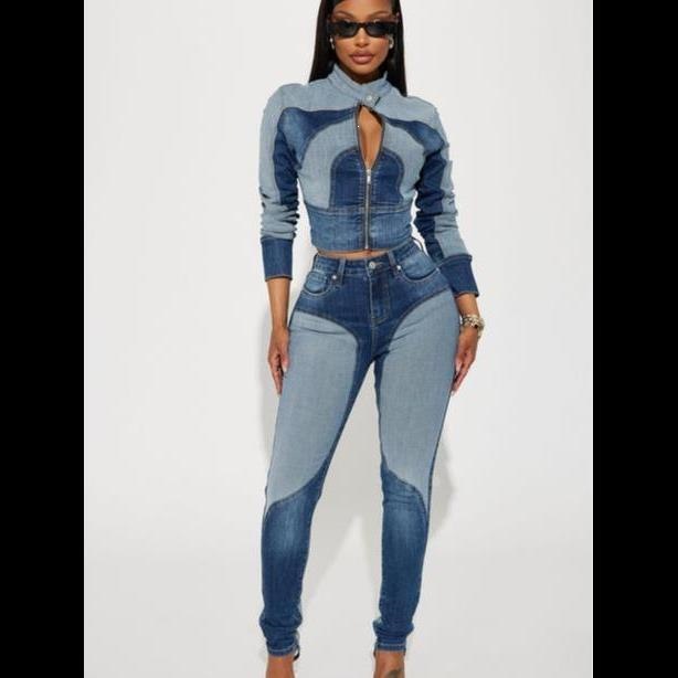 High Elasticity Denim Patchwor - Summer Clothing List review and price