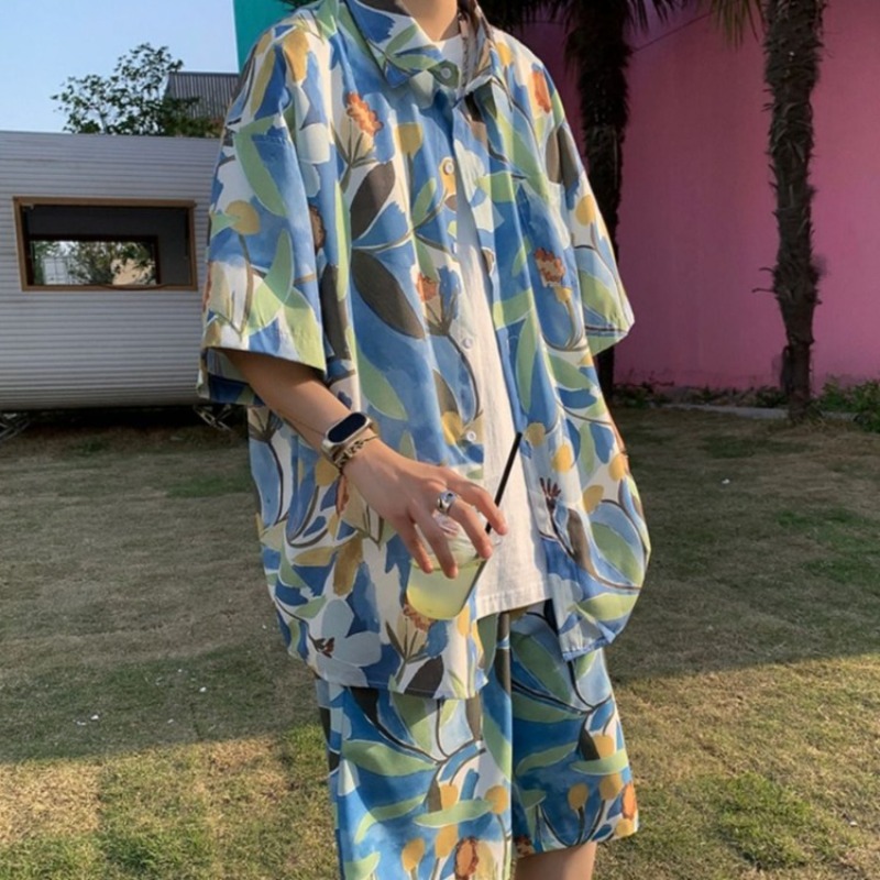 Ice Silk Floral Short Sleeve M - Beach Shirt Hawaiian review and price