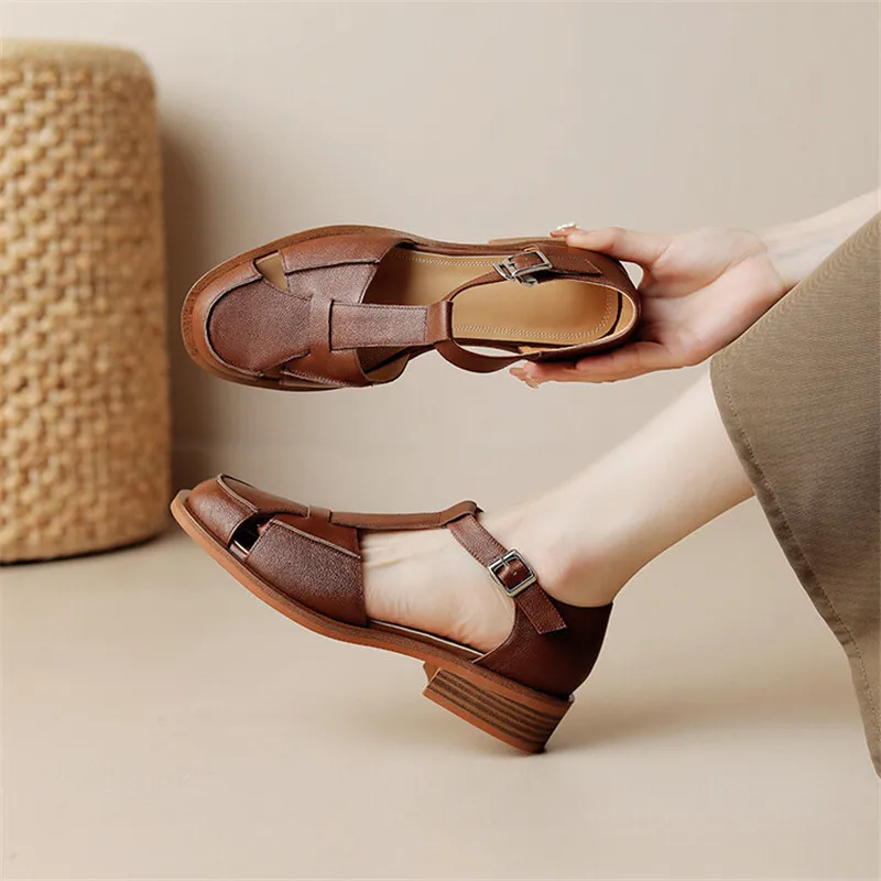 2023 Summer Sandals Cowhide Ro - Summer Closet review and price
