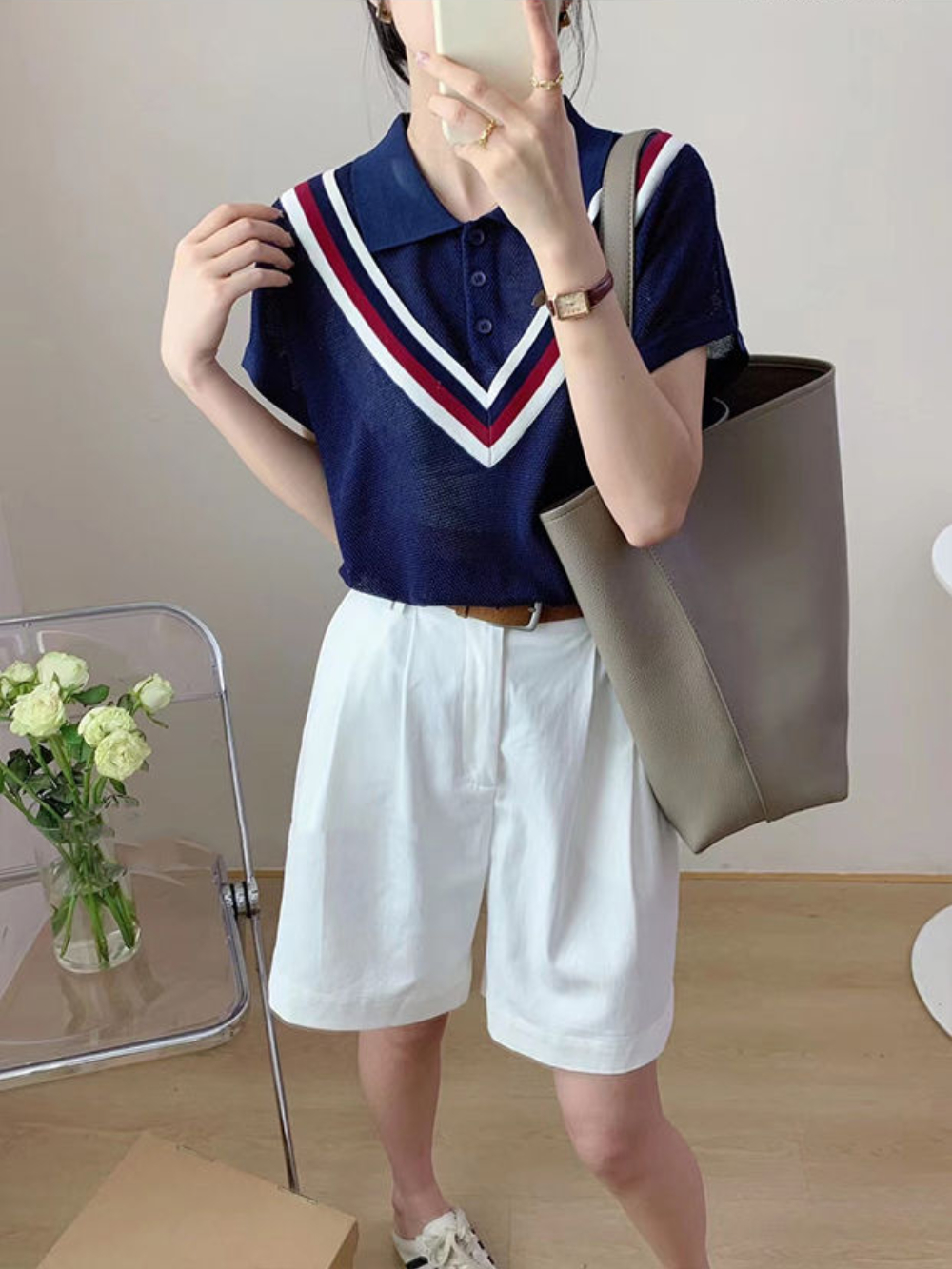 Aesthetic Splicing Baggy Women - Summer Clothing Aesthetic review and price