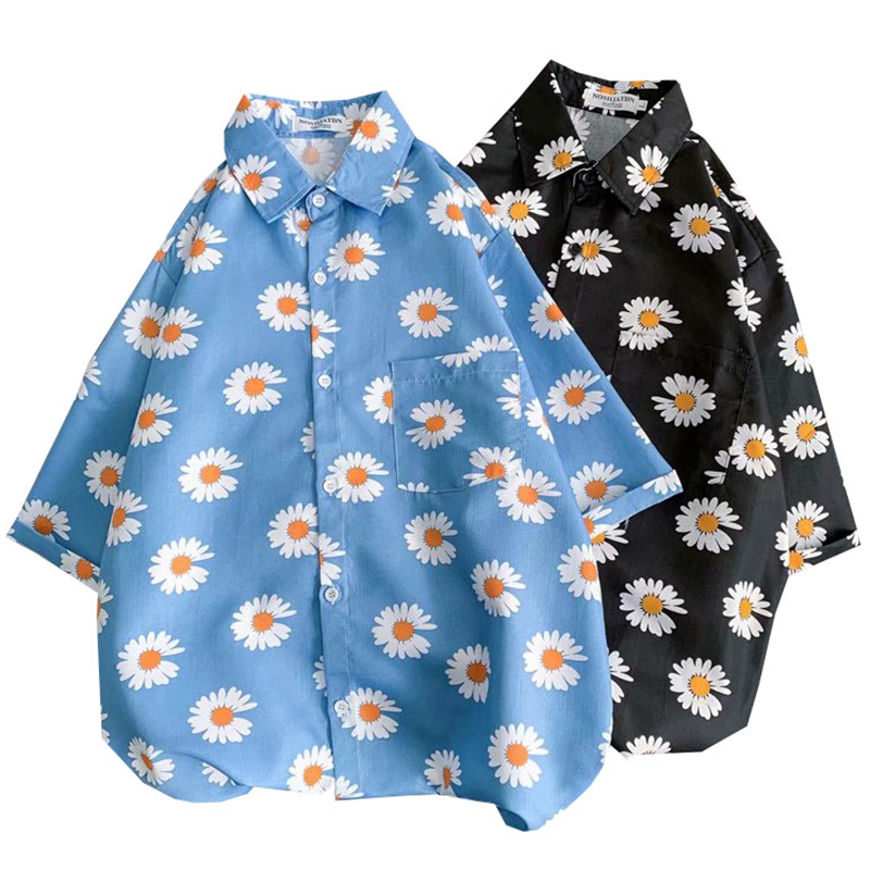 Daisy Print Hawaiian Beach Shi - Summer Clothing Resort review and price