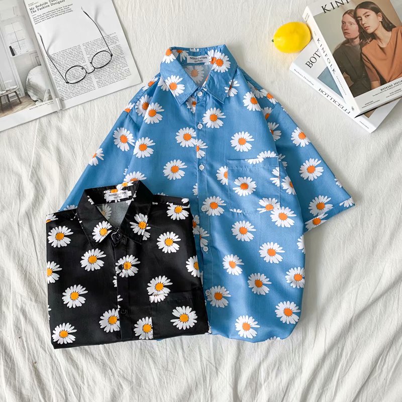 Daisy Print Hawaiian Beach Shi - Summer Clothing Resort review and price