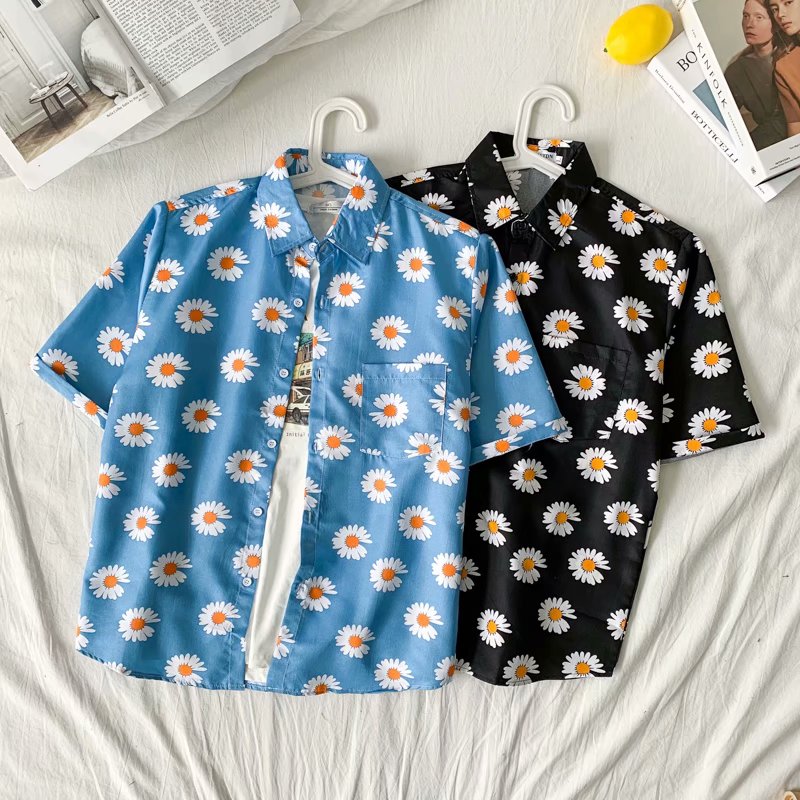 Daisy Print Hawaiian Beach Shi - Summer Clothing Resort review and price