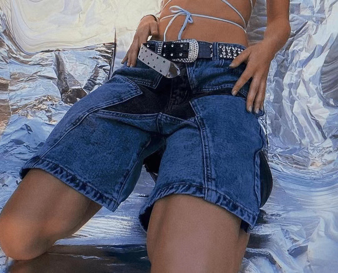 Stars Patchwork Women Short Je - Summer Clothing Vintage review and price